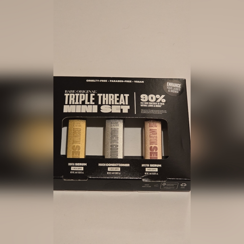 NEW Babe Original Triple Threat Mini Set Essential Enhancing Amplifying Serums